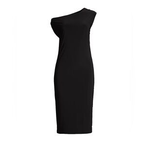 Norma Kamali Elegant Black One-Shoulder Dress